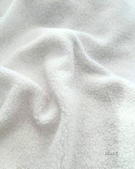 tissu teddy bouclette blanc