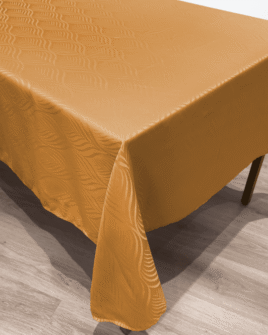 nappe damassée lucre ocre