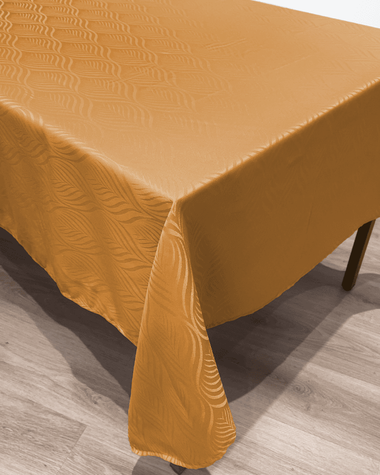 nappe damassée lucre ocre