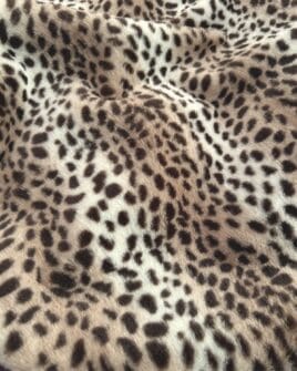 tissu fausse fourrure poil court imprimé guépard