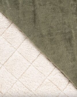 tissu velours matelassé kaki