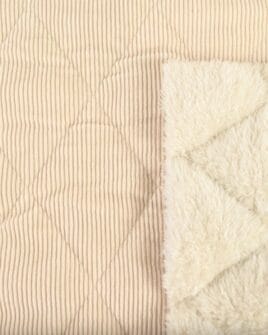 tissu velours matelassé sable