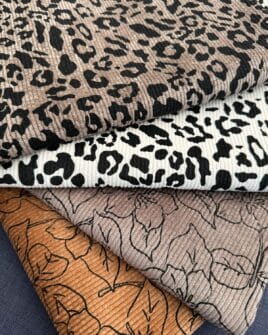 Tissu Velours 500 Raies Imprimé