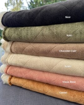 tissus velours côtelés 500 raies matelassés