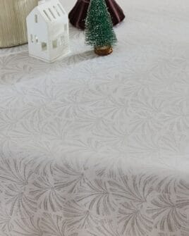 nappe nydel éventail blanc argent 3