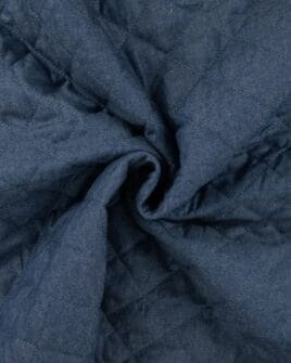 tissu chambray jean matelassé bleu denim 2