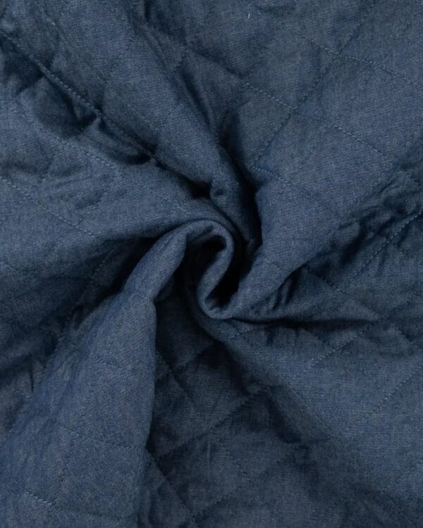 tissu chambray jean matelassé bleu denim 2