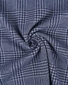 tissu jacquard plaid bleu marine