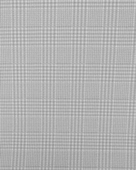 tissu jacquard plaid gris perle endroit