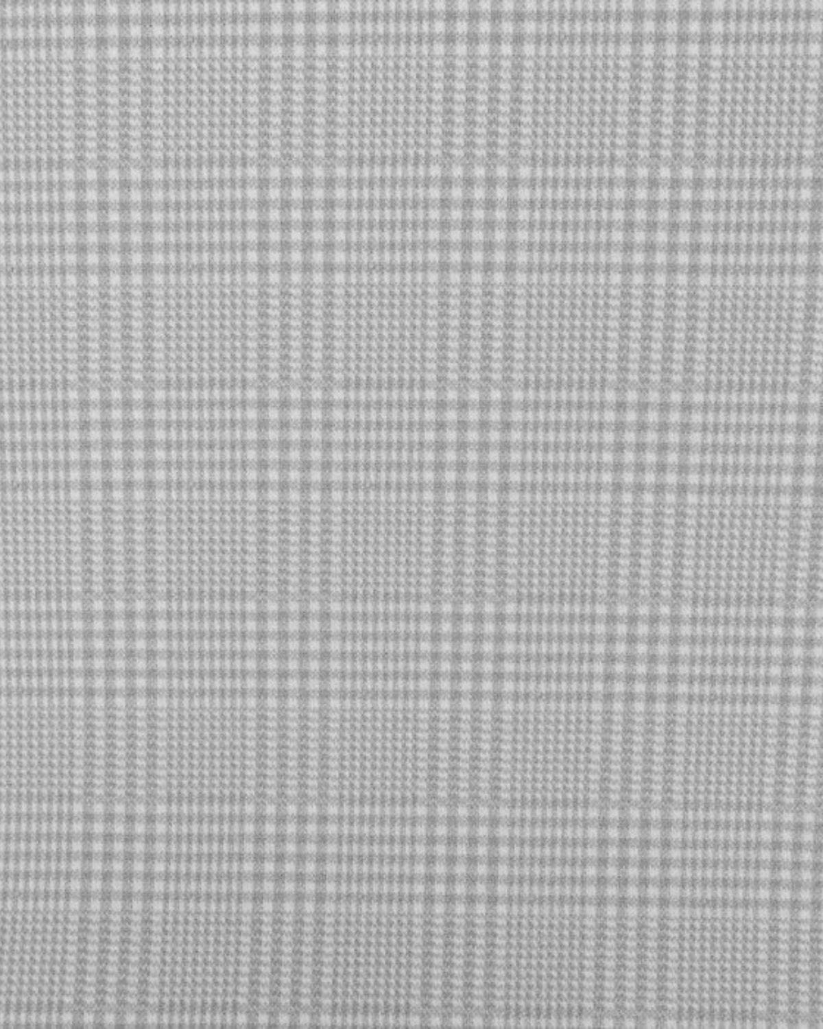tissu jacquard plaid gris perle endroit