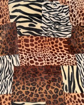tissu polaire imprimé léopard zèbre guépard patchwork