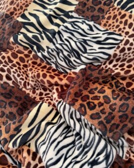 tissu polaire imprimé léopard zèbre guépard patchwork