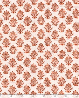 tissu double gaze matelassé fleuri camel réversible bleu marine 5