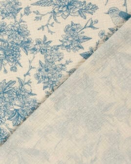 tissu double gaze teint colibri cobalt 4