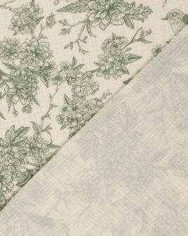 tissu double gaze teint colibri menthe foncée 3
