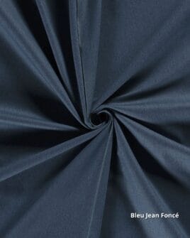 tissu jean délavé 270g 70% coton 30% polyester bleu jean foncé