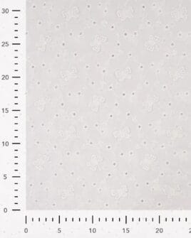 tissu broderie anglaise papillon brodé blanc