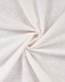 tissu broderie anglaise uni blanc