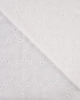 tissu broderie anglaise uni blanc