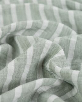 tissu aspect lin rayure verte