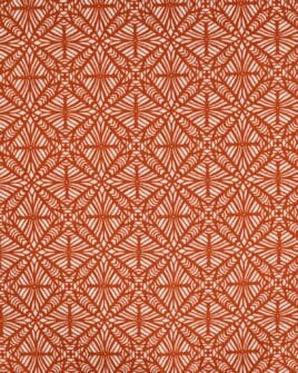 tissu voile de coton imprimé rétro cognac