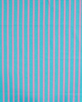 tissu voile de coton rayure bleu rose