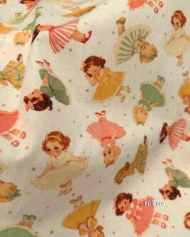 tissu percale de coton fillette