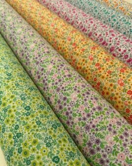 tissu percale de coton fleuri