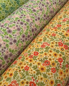 tissu percale de coton imprimé fleuri