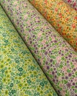 tissu percale de coton imprimé fleuri