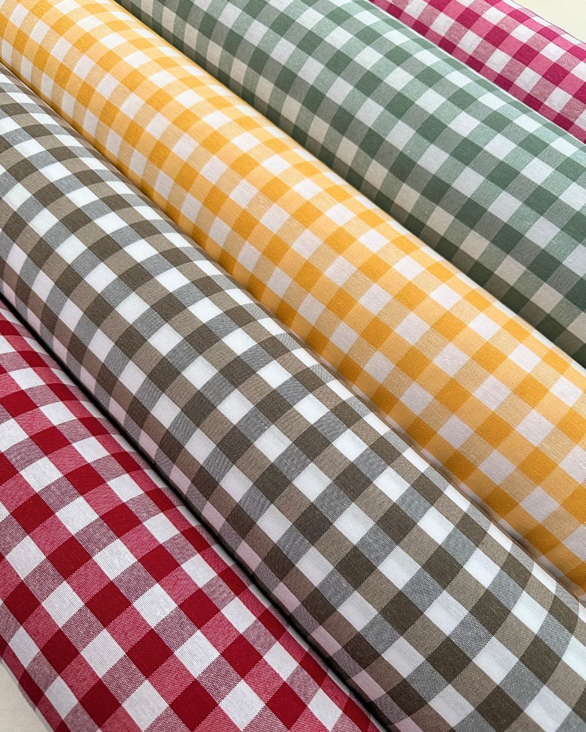 tissu vichy d'ameublement polycoton