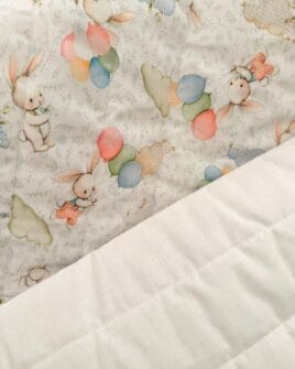 tissu matelassé bunny impression digitale double face