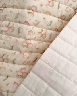 tissu matelassé girlcy écru impression digitale double face