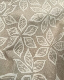 tissu polycoton 280cm grande fleur rosace blanc