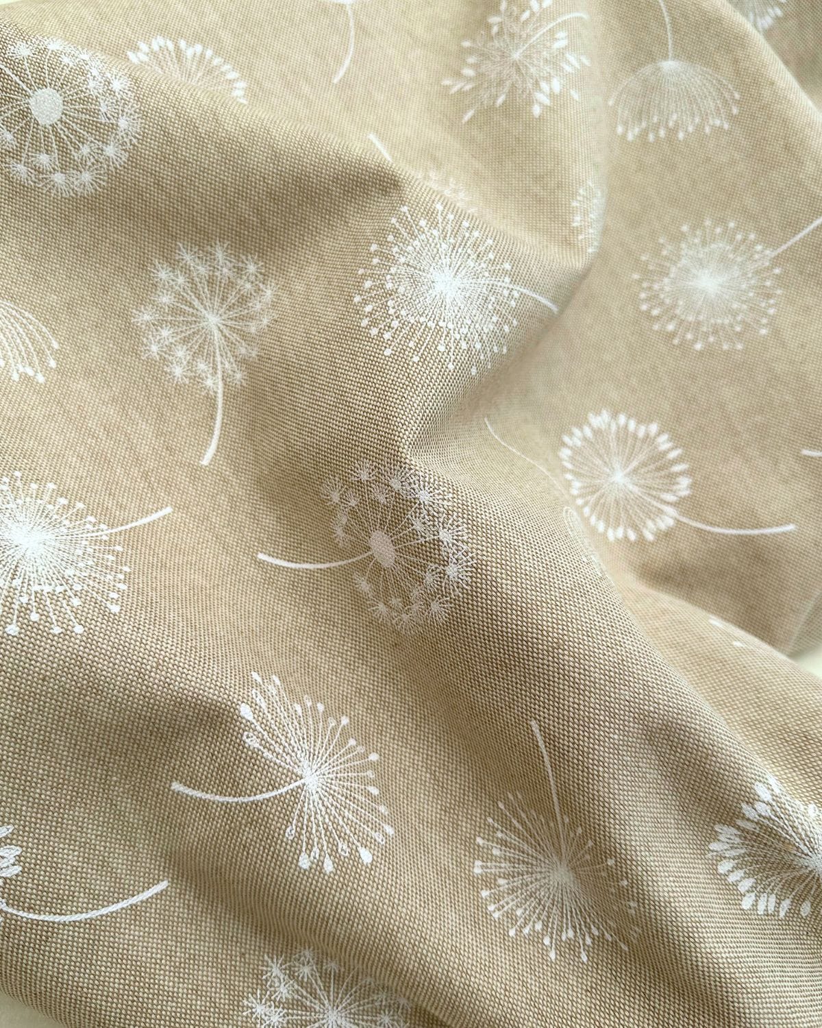 tissu polycoton 280cm pissenlit aspect lin