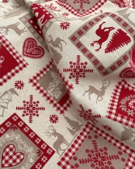 tissu polycoton 280cm rennes de noël