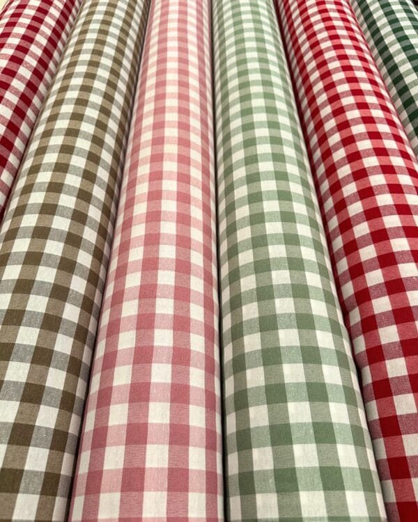 tissu vichy ameublement 280cm 6 coloris