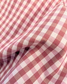 tissu vichy ameublement 280cm taupe