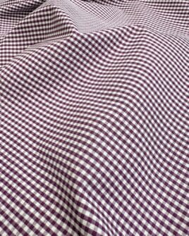 tissus popelines de coton vichy fil teint premium violet