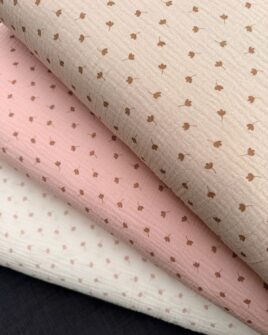tissu double gaze imprimé mini fleur