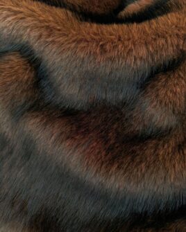 tissu fausse fourrure fox chocolat cuivré
