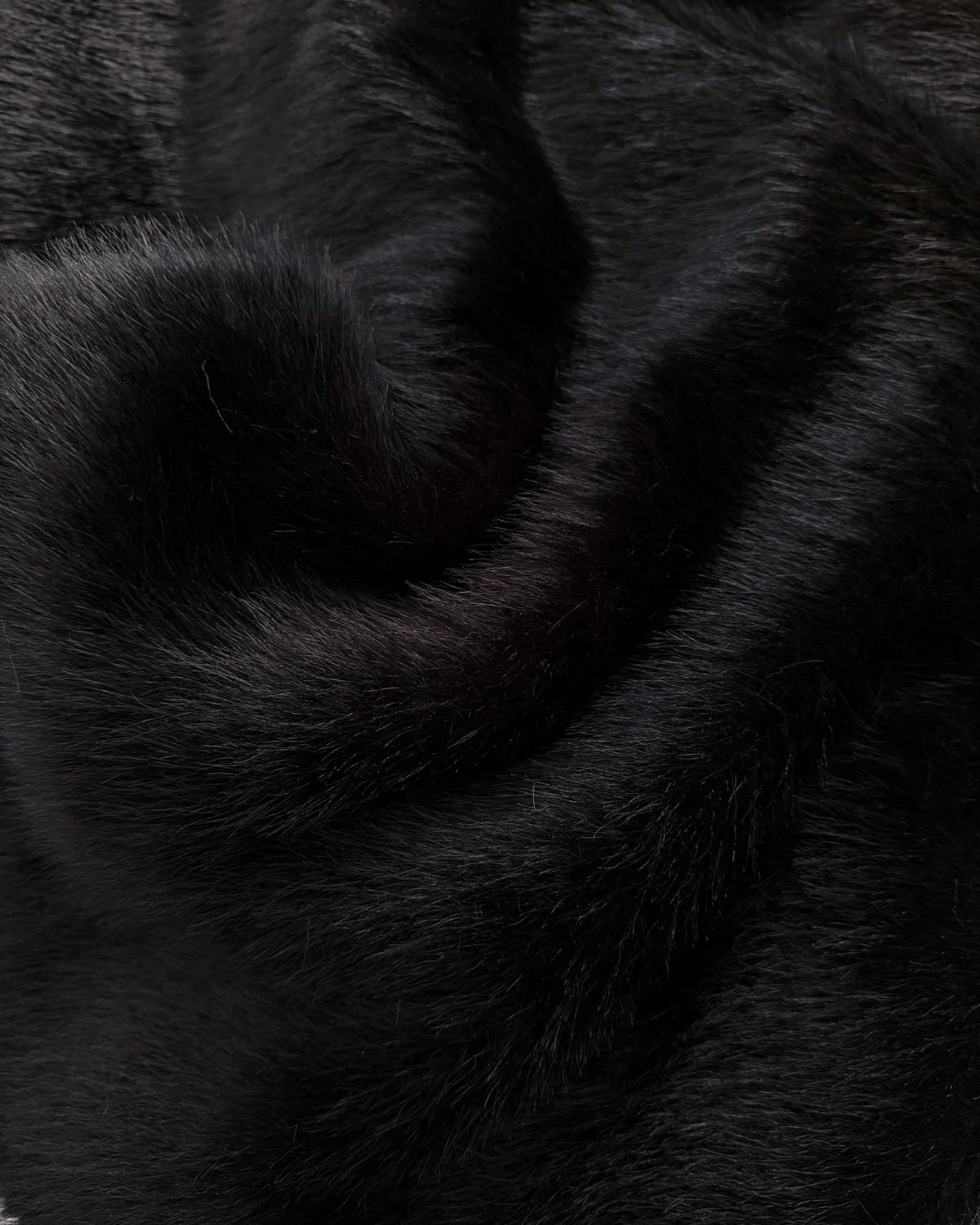tissu fausse fourrure sugar noir