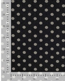 tissu jersey jacquard à pois anthracite