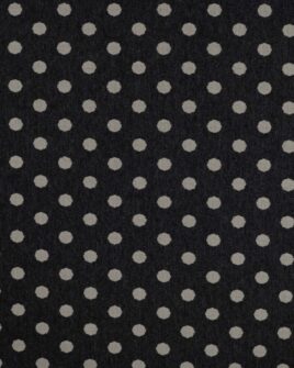tissu jersey jacquard à pois anthracite