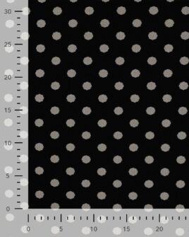 tissu jersey jacquard à pois noir