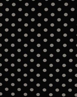 tissu jersey jacquard à pois noir