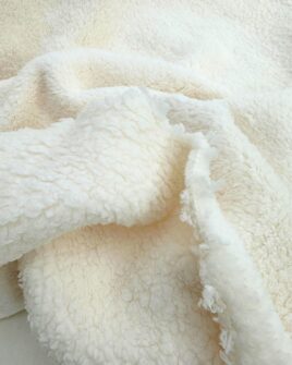 tissu sherpa naturel réversible