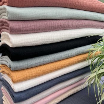 triple gaze de coton oeko-tex 12 coloris